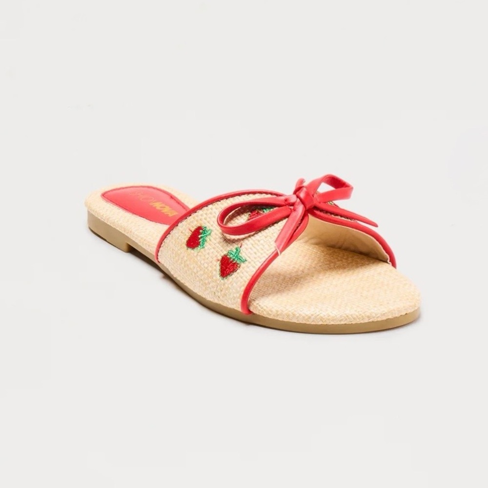 Strawberry Embellished Red Sandals - Picture 3 of 4